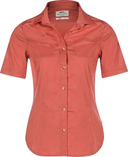 Fjallraven Damska koszulka High Coast Stretch Shirt Ss W pomarańczowa Pomarańczowy (Dahlia) XL F89846-Dahlia-XL - Koszulki i topy damskie - miniaturka - grafika 1