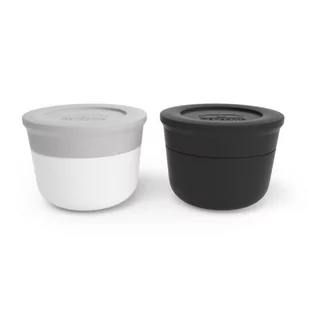 MONBENTO TEMPLE S coton-black (szary i czarny) - pojemniczki na sosy - Lunch boxy - miniaturka - grafika 1