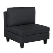 Fotele - Beliani Moduł 1-osobowy ciemnoszary FEVIK - miniaturka - grafika 1