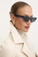 Okulary przeciwsłoneczne - Burberry okulary przeciwsłoneczne damskie kolor niebieski 0BE4425U - miniaturka - grafika 1
