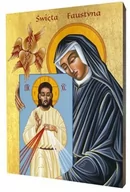 Ikony i obrazy sakralne - Ikona religijna święta Faustyna Kowalska - miniaturka - grafika 1