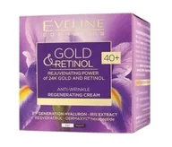 Kremy do twarzy - Eveline Gold & Retinol Przeciwzmarszczkowy Krem Regenerujący 40+ 50ml - miniaturka - grafika 1