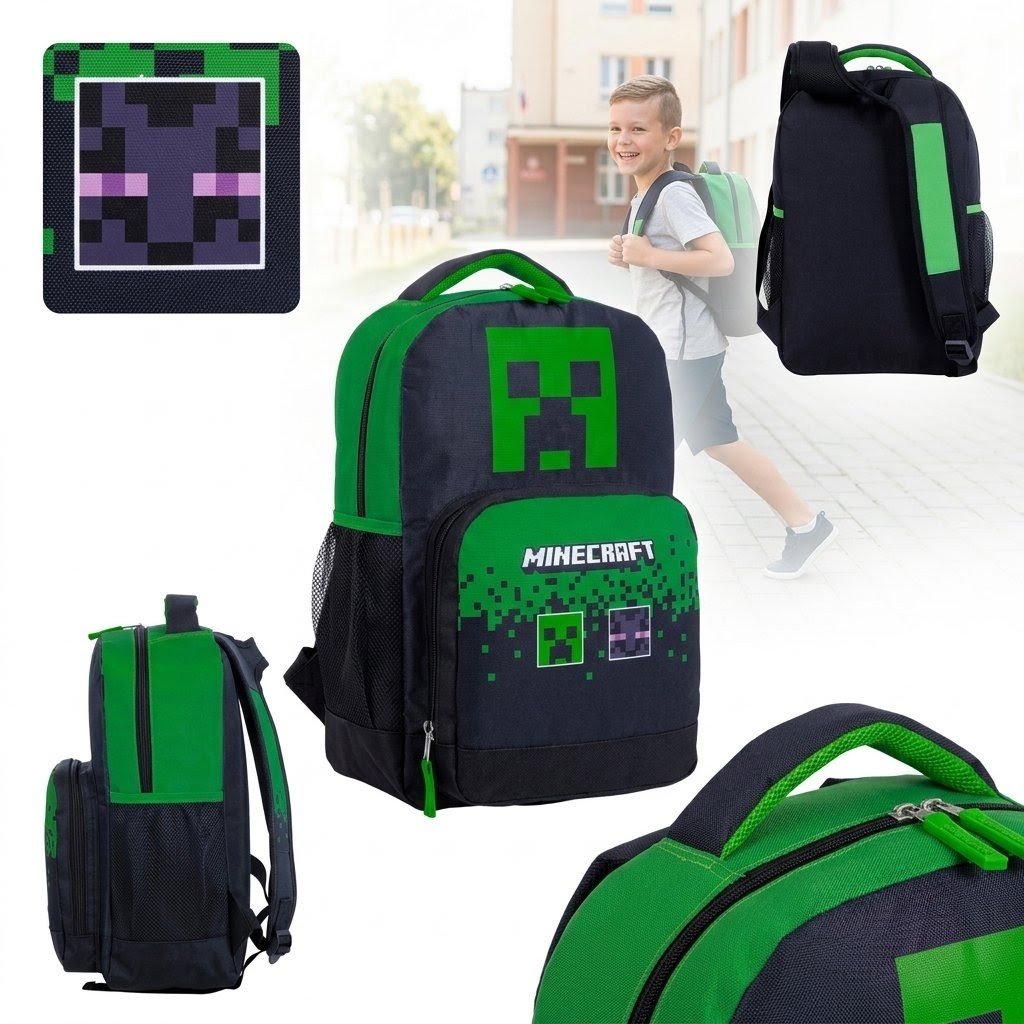 Plecak Szkolny Przedszkolny Tornister Dla 1-3 Minecraft Coolpack Chłopca