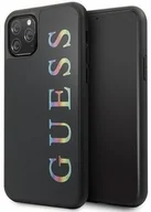 Etui i futerały do telefonów - Guess Double Layer Glitter Case Logo Multicolor - Etui iPhone 11 Pro Black/Multicolor - miniaturka - grafika 1
