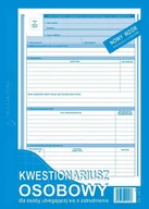 Druki akcydensowe - Michalczyk&Prokop KWESTIONARIUSZ OSOBOWY DLA OSÓB UBIEG.SIĘ O ZATR. - miniaturka - grafika 1