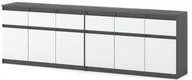 Komody - Komoda 6 Szuflad Szafka Nowoczesna Duża 240cm Sypialnia Szary Biały Mat - miniaturka - grafika 1
