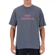 Koszulki sportowe męskie - Koszulka New Balance MT41582GT - szara - miniaturka - grafika 1