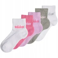 Skarpetki damskie - Skarpety dla dzieci adidas Linear Ankle Kids 5p IR8229 28-30 - miniaturka - grafika 1