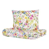 Pościel - HOMLA POŚCIEL FLORAL ESSENTIALS z mikrofibry w kolorowe kwiatki 160x200 + 2*70x80 cm - miniaturka - grafika 1
