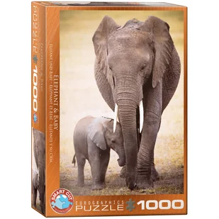 Eurographics Puzzle 1000 elementów. Rodzinka słoni - Puzzle - miniaturka - grafika 2