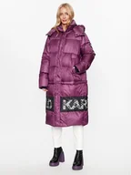 Kurtki damskie - KARL LAGERFELD Kurtka zimowa Check 236W1506 Różowy Regular Fit - miniaturka - grafika 1