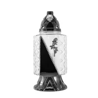 Lampiony i znicze - Znicz szklany Z 921B 34 cm srebrny - miniaturka - grafika 1