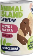 Mokra karma dla psów - ANIMAL ISLAND Everyday indyk i kaczka dla szczeniąt puszka 400g - miniaturka - grafika 1