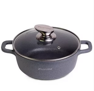 Kamille Solidny garnek granitowy z pokrywką 2,3L 4424 - Garnki - miniaturka - grafika 1