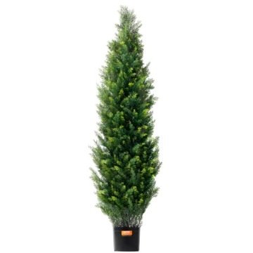 2 szt. 5 ''sztuczny cedr Topiary Tree Faux Plant Uv Decor In/Outdoor