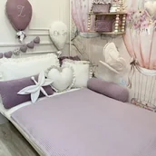 Koce i narzuty dla dzieci - LEKKA NARZUTA 120x200cm WAFELKOWA LAWENDOWA - miniaturka - grafika 1