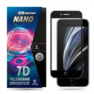 Szkła hartowane na telefon - Crong 7D Nano Flexible Glass - Szkło hybrydowe 9H na cały ekran iPhone SE (2022/2020) / 8 / 7 (Black) - miniaturka - grafika 1
