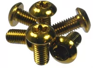 Części rowerowe - Śruby mocujące tarcze, stalowe, złote, 6 szt. - miniaturka - grafika 1