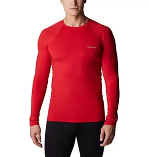 Koszulki męskie - Columbia Męska bluzka z długim rękawem o średniej wagi, górska czerwień, L - grafika 1