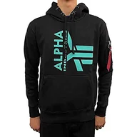 Spodenki damskie - Alpha Half Logo Foam Hoody Casualowe szorty, czarne/zielone (czarne/zielone), XXL mieszane, Czarny / Zielony (Black / Zielony), XXL - miniaturka - grafika 1