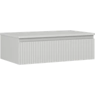 Szafki łazienkowe - Mexen Rivel szafka łazienkowa podumywalkowa 80 cm z blatem, 1 szuflada, ryflowana , szara mat - 91A20-08023-1-BFC62 - miniaturka - grafika 1