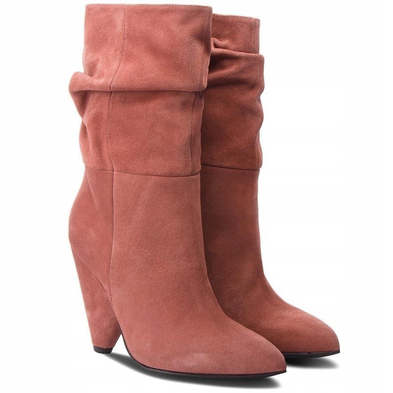 EVA MINGE DAMSKIE BOTKI RÓŻÓWE SKÓRZANE 40 3C2G2*