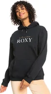 Bluzy damskie - bluza damska ROXY SURF STOKED HOOD BRUSHED Anthracite - KVJ0 - miniaturka - grafika 1