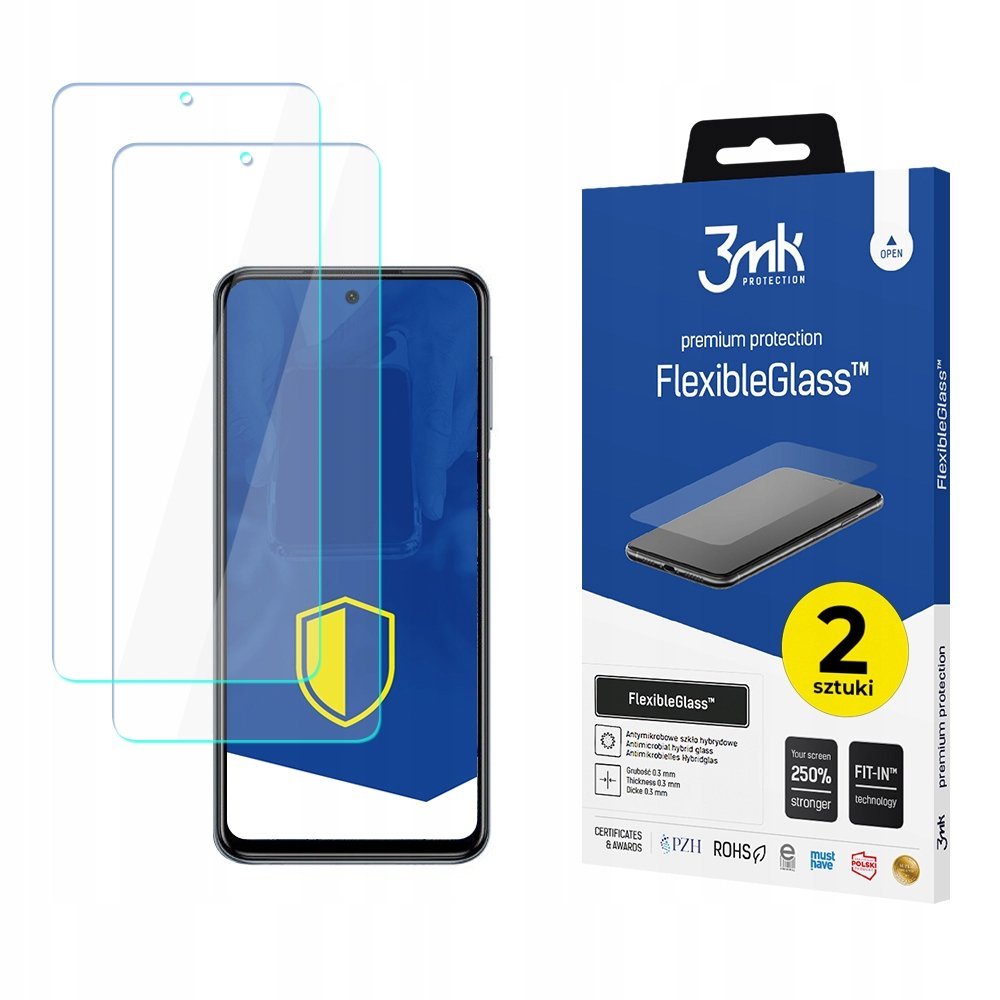 2x Szkło hybrydowe na ekran do Xiaomi Redmi Note 10 Pro - 3mk FlexibleGlass