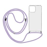 Etui i futerały do telefonów - Etui ze sznurkiem do iPhone 13 Mini Removable Strap fioletowe - miniaturka - grafika 1