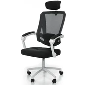 Krzesła obrotowe dla dzieci - Biurowy Siatkowy fotel obrotowy Ergonomiczny Biały - miniaturka - grafika 1