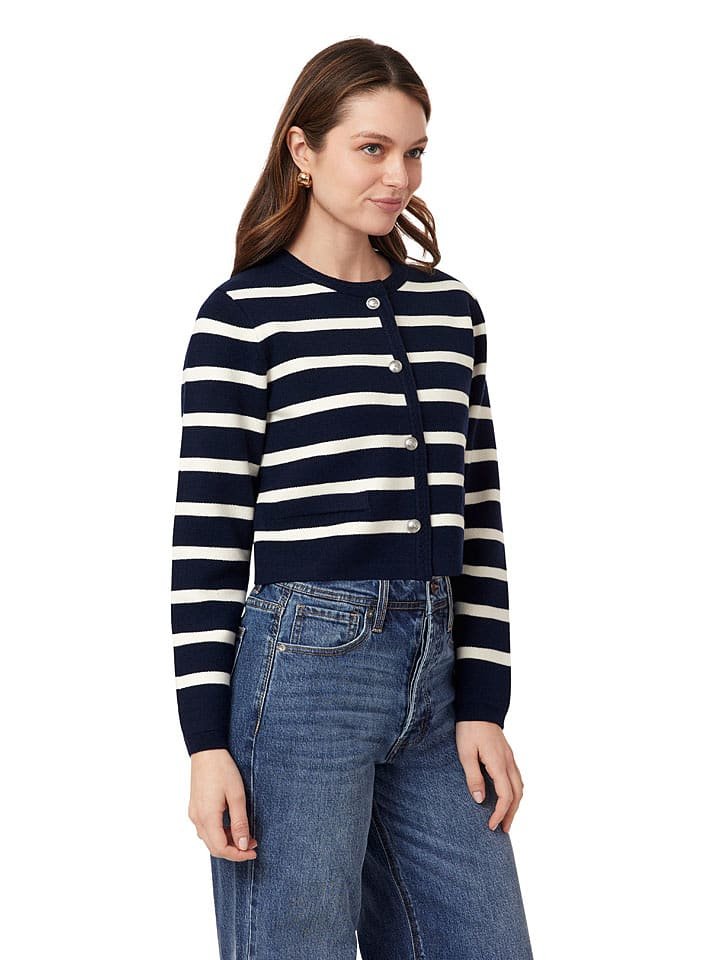 Scotch & Soda Kardigan w kolorze granatowo-białym