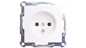 Gniazdka elektryczne - Schneider Electric Polska sp. z o.o. Merten System M Gniazdo pojedyncze z/u 16A IP20 z przesłonami biel polarna MTN2500-0319 - miniaturka - grafika 1