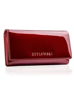 Portfele - Betlewski, skórzany portfel damski, lakierowany - miniaturka - grafika 1