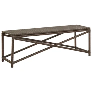 Ławka ogrodowa, 120 cm, polirattanowa, brązowa - Ławki ogrodowe - miniaturka - grafika 1