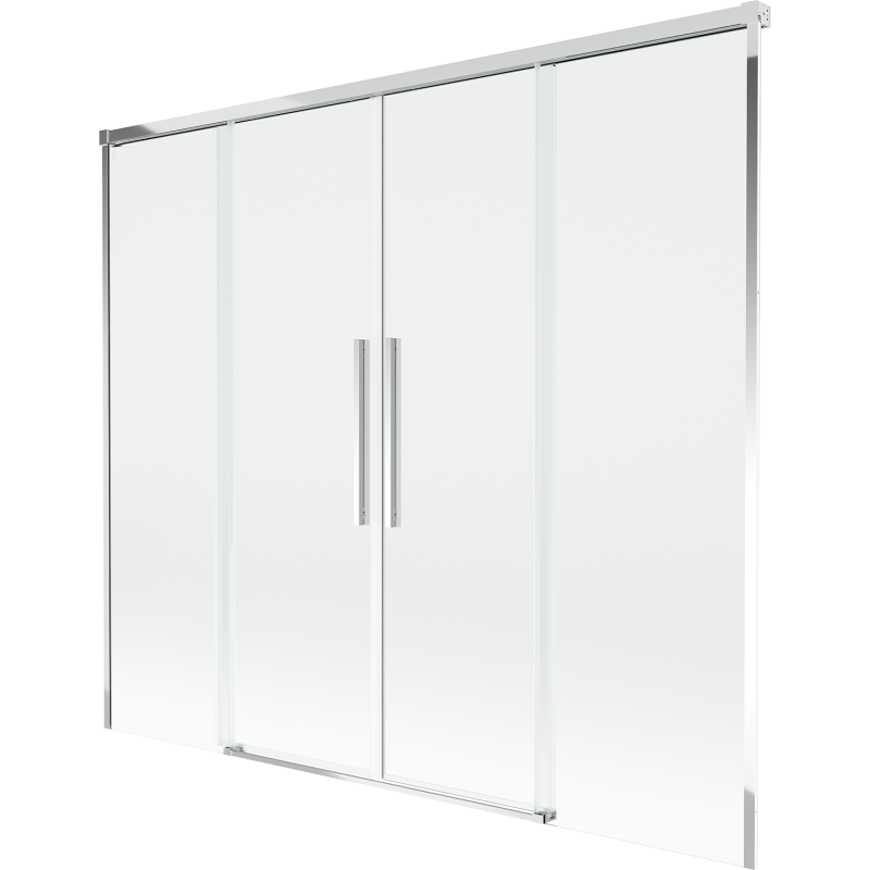 Mexen Rox parawan nawannowy 2-skrzydłowy rozsuwany 190 x 150 cm, transparent, chrom - 8C9-190-002-01-00