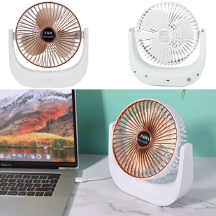 Wentylator FAN Wiatrak biurkowy Wentylator bezprzewodowy Biały - Wentylatory - miniaturka - grafika 5