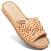 Kapcie damskie - PanSzew REGIONALNE Kapcie Damskie Pantofle GÓRALSKIE Klapki ze Skóry Naturalnej 36-41 - miniaturka - grafika 1