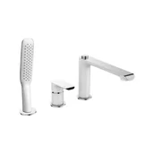 Baterie wannowe i prysznicowe - Laveo Alea biała chrom BLE 613D - miniaturka - grafika 1