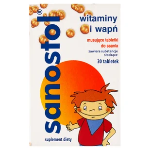Sanostol Tabs, 30 tabletek do ssania - Witaminy i minerały - miniaturka - grafika 1