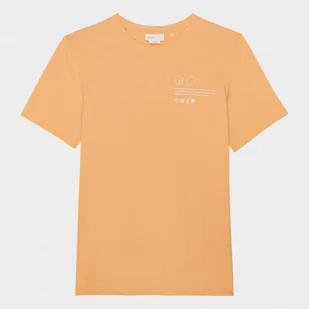 Męski t-shirt z nadrukiem Outhorn OTHWSS24TTSHM1490 - pomarańczowy - Koszulki męskie - miniaturka - grafika 1