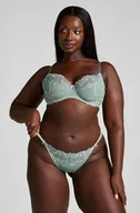 Biustonosze - Hunkemöller Nieusztywniany biustonosz z fiszbinami Lauren Zielony - miniaturka - grafika 1