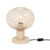 Lampy stojące - Trio GILA 565700166 lampa stołowa druciana piaskowa / beżowa fi 23cm 1xE27 - miniaturka - grafika 1