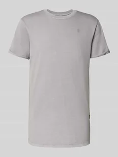 T-shirt z detalem z logo i okrągłym dekoltem - Koszulki męskie - miniaturka - grafika 1