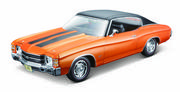 Samochody i pojazdy dla dzieci - Maisto, model kolekcjonerski Chevrolet Chevelle Ss 454 Sport Coupe 1971 Pomarańczowy 1/18 - miniaturka - grafika 1