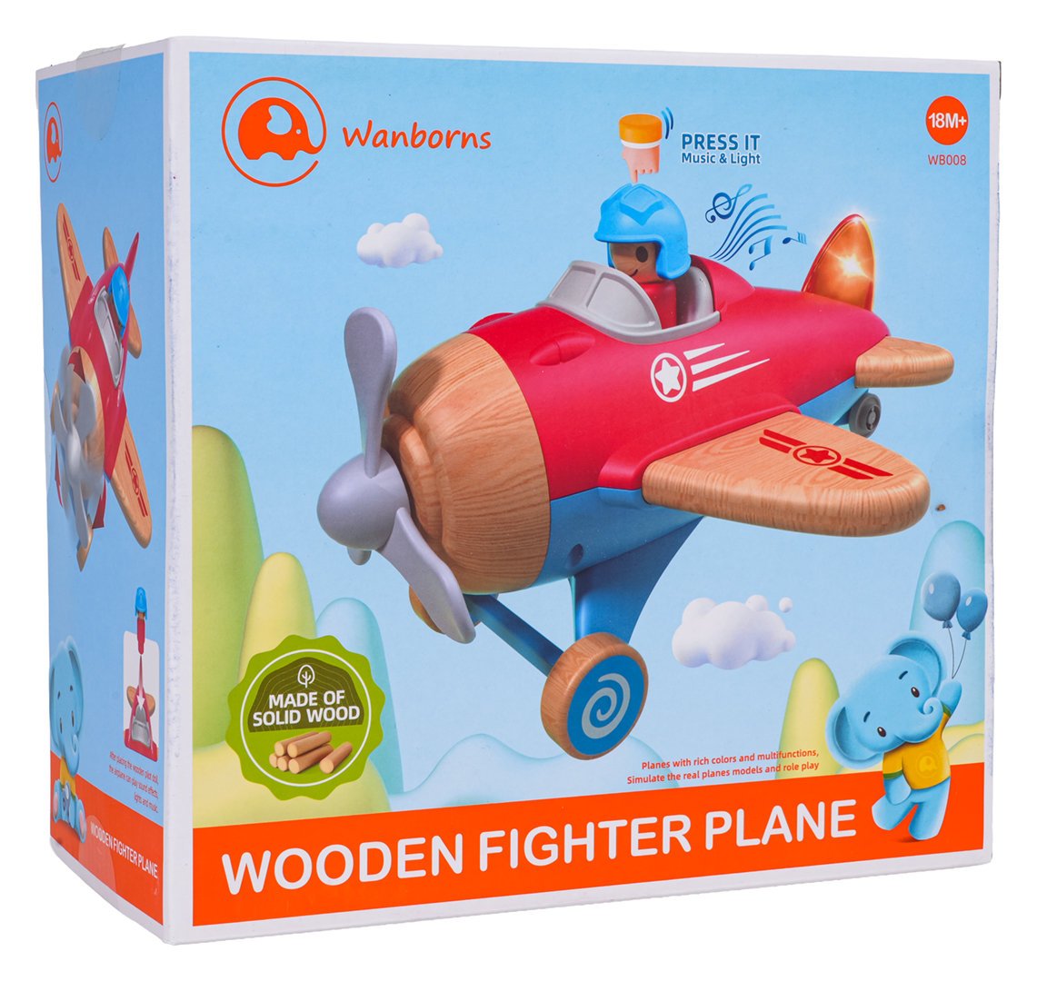 Drewniany Samolot Czerwony