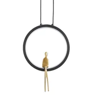 Lampy sufitowe - Wisząca lampa okrąg Amici ST-D7774 black LED 7W 3000K designerska czarny złoty - miniaturka - grafika 1