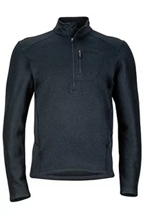 Koszule męskie - Marmot Męska koszula z długim rękawem Drop Line 1/2 Zip Czarny Jet Black XXL - grafika 1