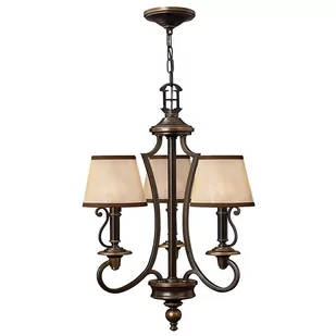 Elstead Lighting Plymouth 3Lt Chandelier HK/PLYMOUTH3 Elstead lampa wisząca stylowa abażurowa HK/PLYMOUTH3 ) - Lampy sufitowe - miniaturka - grafika 1