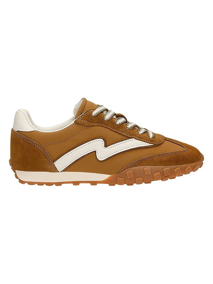 Wojas Skórzane sneakersy w kolorze jasnobrązowym