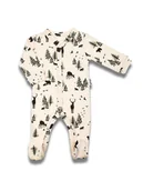 Pajacyki dla niemowląt - Niemowlęcy pajac bawełniany las beżowy Nicol,r.62 - miniaturka - grafika 1